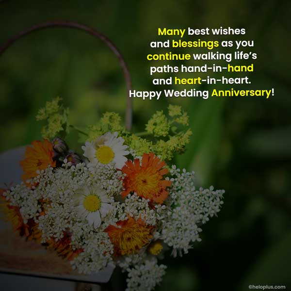 wedding anniversary wishes in english