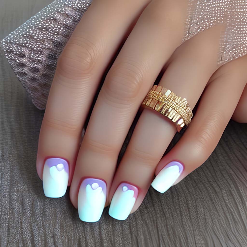 blue summer nails