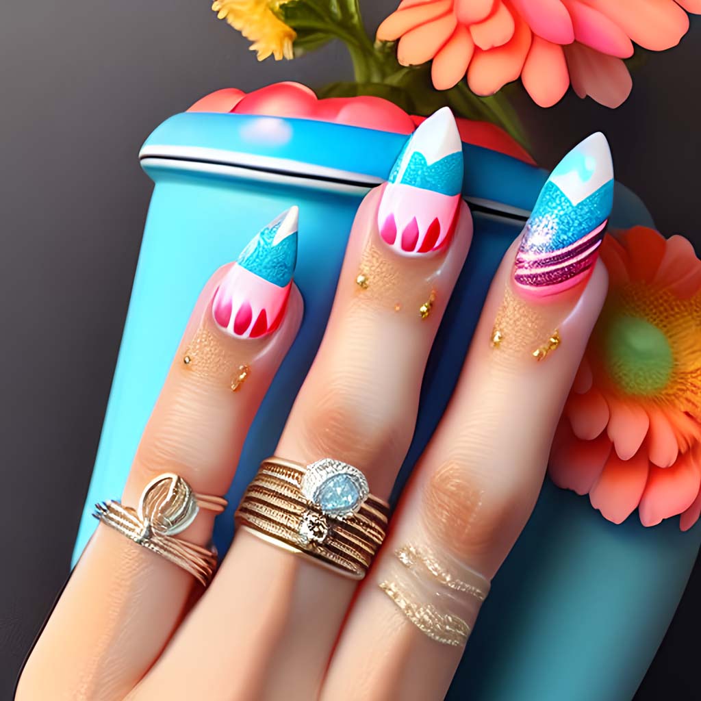 summer acrylic nails