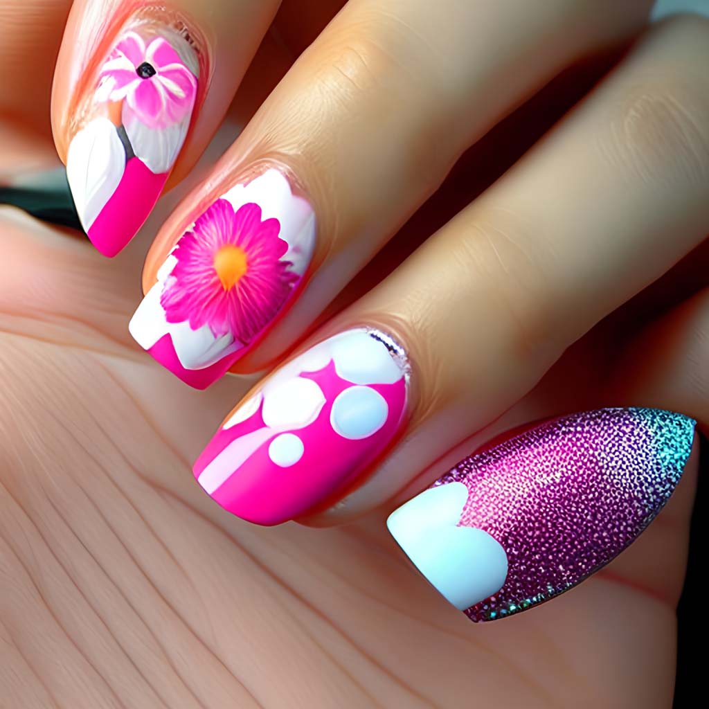 summer french tip nail designs