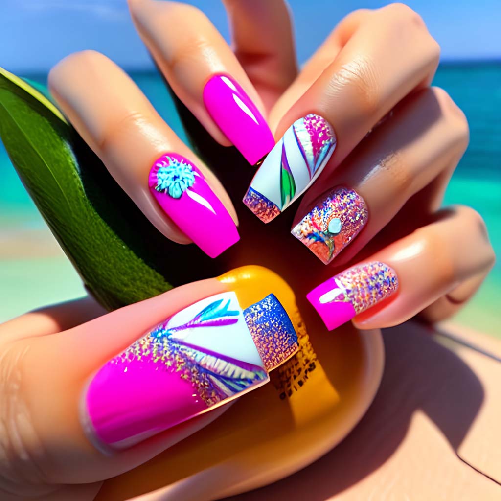 summer toe nails